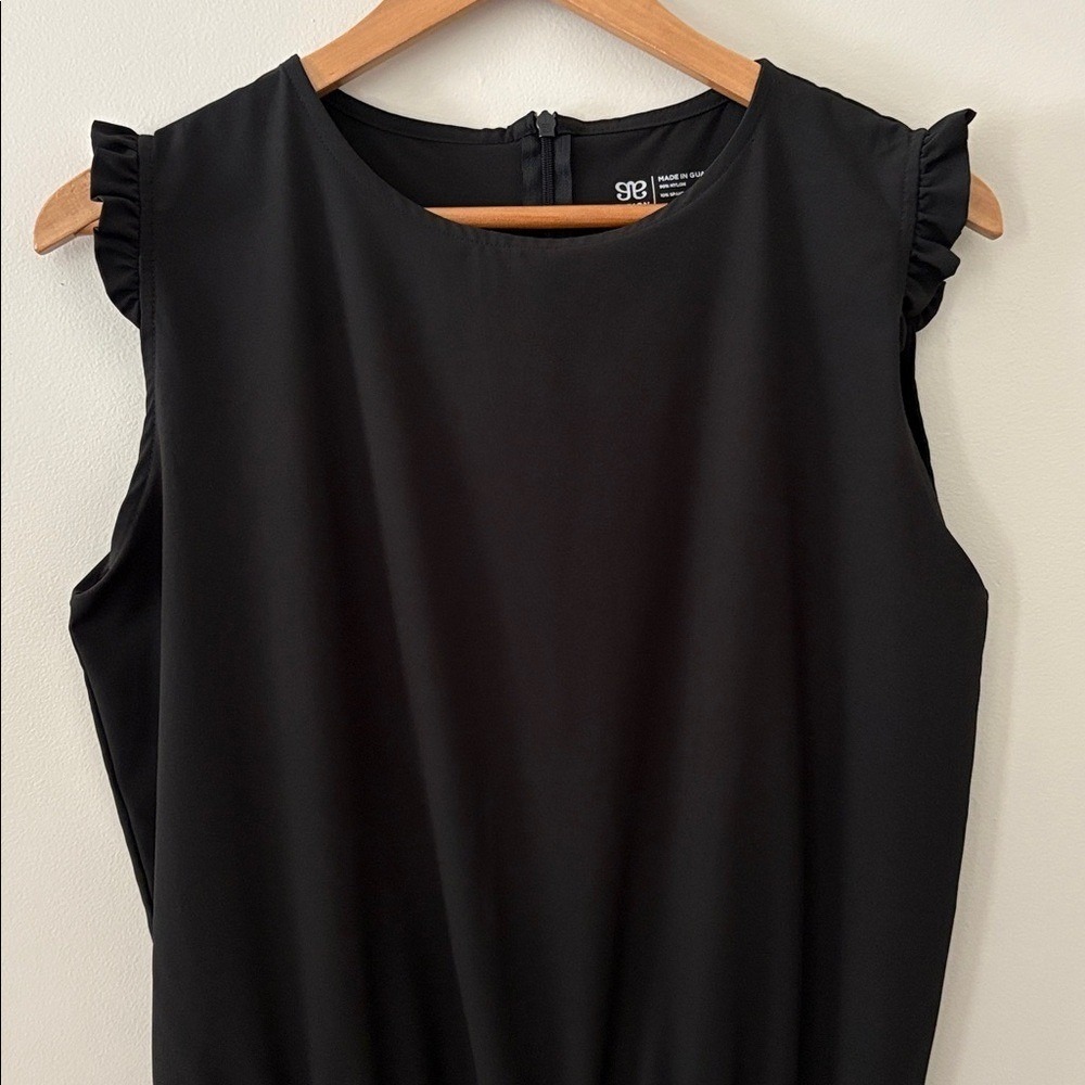 Albion Fit Romper Destination M Black Sporty Ruffle Sleeve Activewear Jumpsuit - Picture 5 of 13